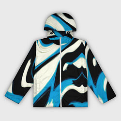 Ветровка с капюшоном женская Современное искусство абстракции, цвет: 3D-белый
