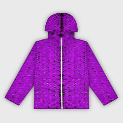 Женская ветровка Чёрная вертикальная полоса на фиолетовом фоне