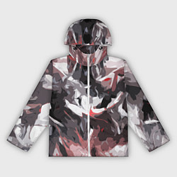 Женская ветровка Абстрактный узор черно-серый