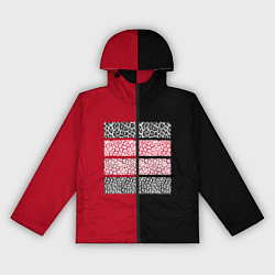 Женская ветровка Черно красная тигровая аппликация