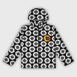 Ветровка с капюшоном женская Serious Sam logo pattern, цвет: 3D-черный