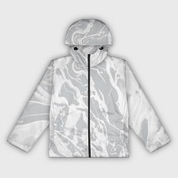Ветровка с капюшоном женская Светлый серый абстракция, цвет: 3D-черный