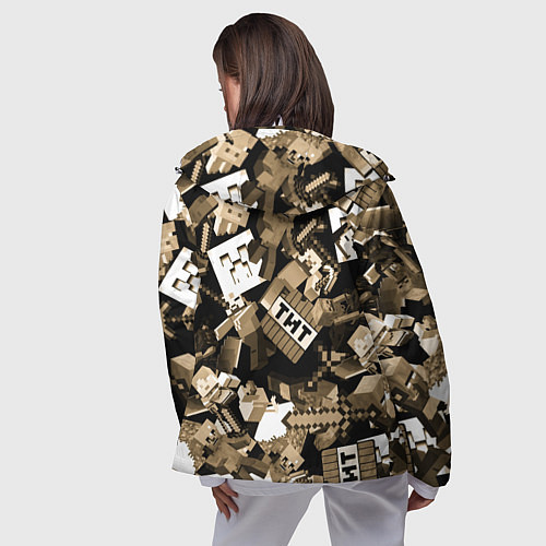 Женская ветровка Герои вселенной Майнкрафт / 3D-Белый – фото 4