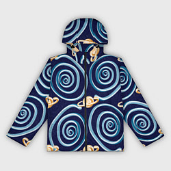 Ветровка с капюшоном женская Абстрактный 3D космос, цвет: 3D-черный