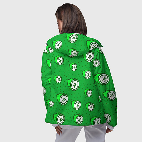 Женская ветровка Лимонный паттерн / 3D-Черный – фото 4