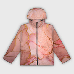 Женская ветровка Текстура розового мрамора с золотом