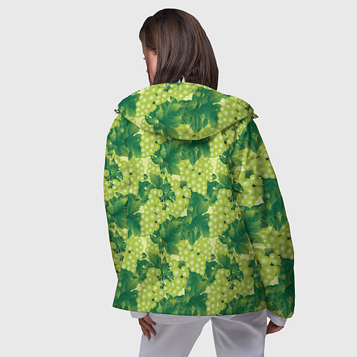 Женская ветровка Виноградный цветной паттерн / 3D-Белый – фото 4