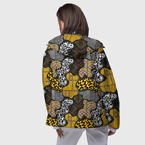Женская ветровка Этнический паттерн / 3D-Белый – фото 4