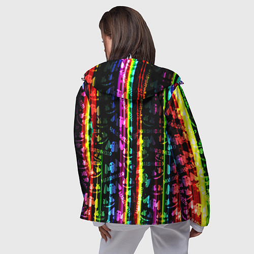 Женская ветровка Marshmello градиент / 3D-Белый – фото 4