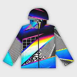 Женская ветровка Neon stripes geometry