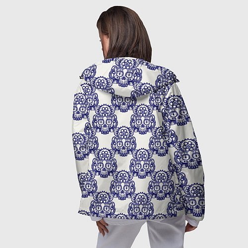 Женская ветровка Механический череп паттерн / 3D-Черный – фото 4