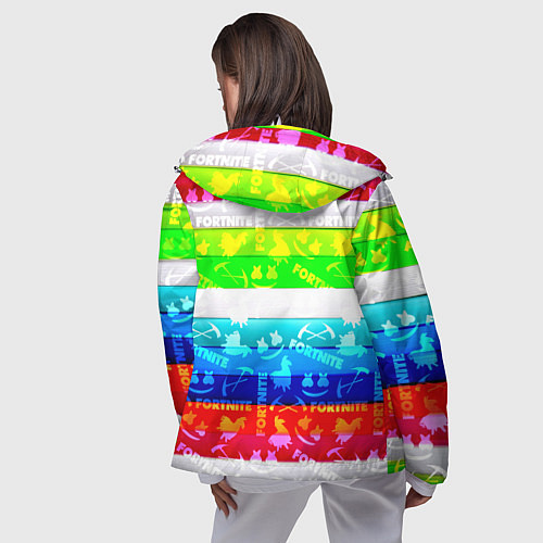 Женская ветровка Fortnite color line / 3D-Белый – фото 4