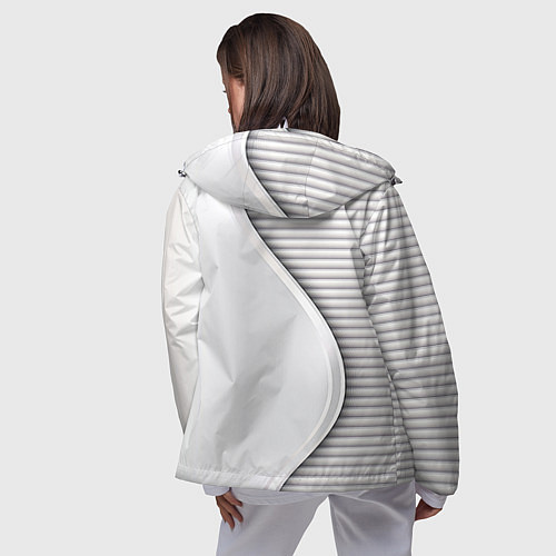 Женская ветровка Saab metal texture / 3D-Белый – фото 4