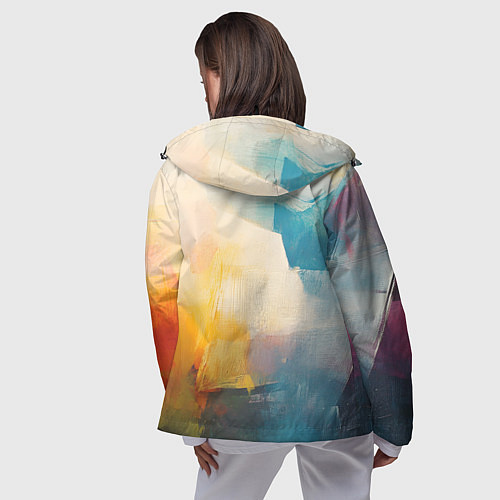 Женская ветровка Живопись мазками / 3D-Черный – фото 4