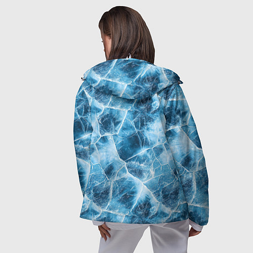 Женская ветровка Текстура льда / 3D-Белый – фото 4