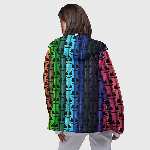 Женская ветровка Marshmello gradient / 3D-Белый – фото 4
