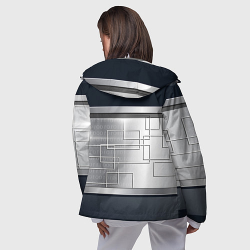 Женская ветровка FORD текстура из метала / 3D-Белый – фото 4