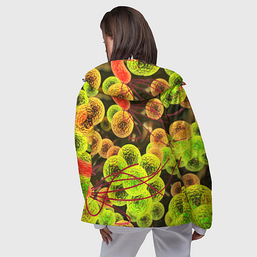 Женская ветровка Вирусы текстура / 3D-Белый – фото 4