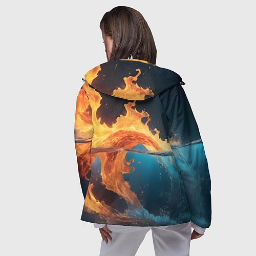 Женская ветровка Вода и огонь / 3D-Белый – фото 4
