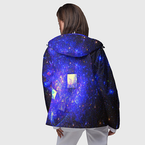 Женская ветровка Космическая абстракция звезды / 3D-Белый – фото 4