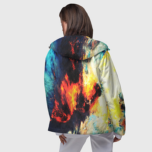 Женская ветровка Абстрактный космос текстура / 3D-Черный – фото 4