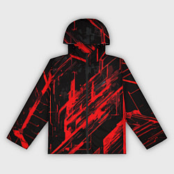 Женская ветровка Red stripes on a black background