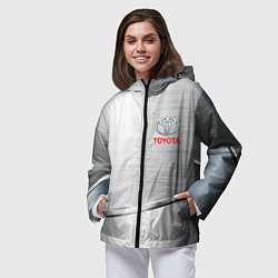 Ветровка с капюшоном женская Toyota metalic brend, цвет: 3D-черный — фото 2