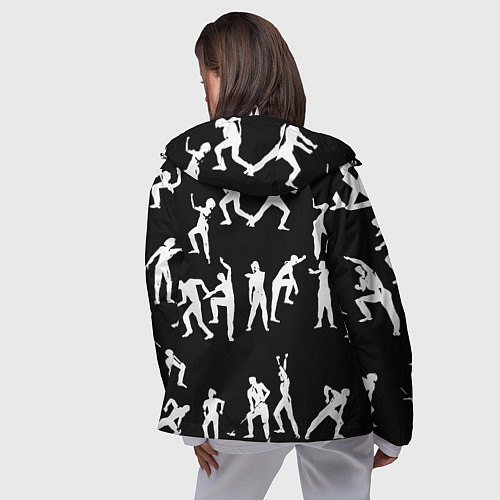 Женская ветровка Silhouettes of moving people / 3D-Белый – фото 4