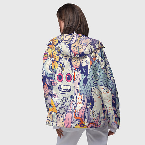 Женская ветровка Психоделические монстры / 3D-Белый – фото 4