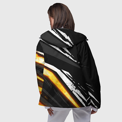 Женская ветровка Zeekr - orange light / 3D-Белый – фото 4