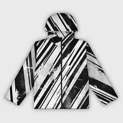 Женская ветровка Платиновые и черные полосы