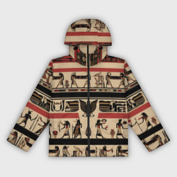 Ветровка с капюшоном женская Египет орнамент, цвет: 3D-черный