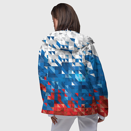 Женская ветровка Пиксельный флаг / 3D-Белый – фото 4