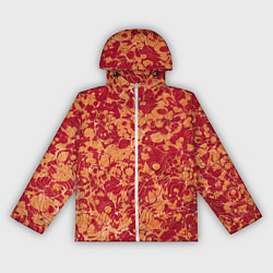 Женская ветровка Абстрактная текстура - красно-оранжевая рябь