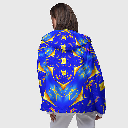 Женская ветровка Оптические стёкла абстракция / 3D-Черный – фото 4