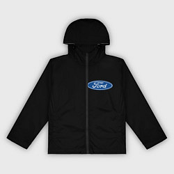 Ветровка с капюшоном женская FORD logo auto, цвет: 3D-черный
