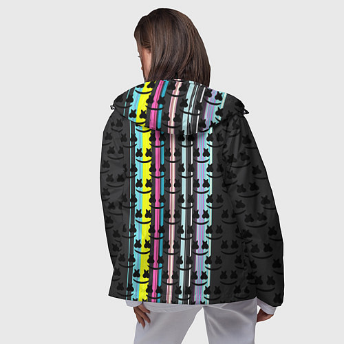 Женская ветровка Marshmello dj pattern line / 3D-Черный – фото 4