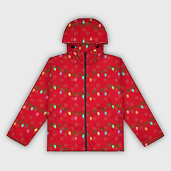 Женская ветровка Гирлянды на красном