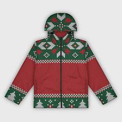 Женская ветровка Knitted Christmas Pattern