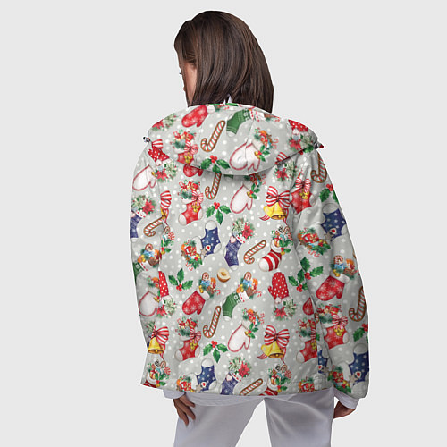 Женская ветровка Christmas Pattern / 3D-Белый – фото 4