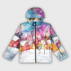 Женская ветровка Новогодний ночной дворик