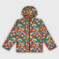 Женская ветровка Яркие гирлянды на еловых ветках