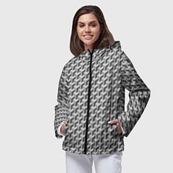 Ветровка с капюшоном женская Куб на кубе, цвет: 3D-черный — фото 2