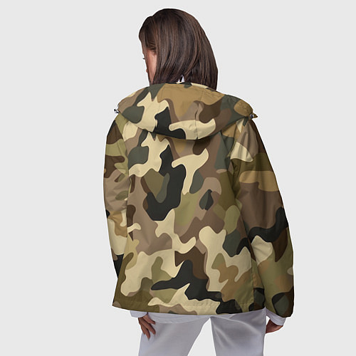 Женская ветровка Милитари камуфляж / 3D-Белый – фото 4
