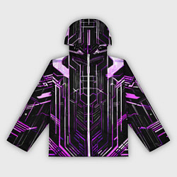Женская ветровка Purple lines on a black background