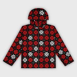 Женская ветровка Red and white stars on a black background