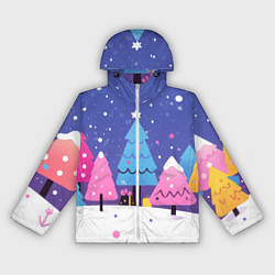 Женская ветровка Милые разноцветные елочки