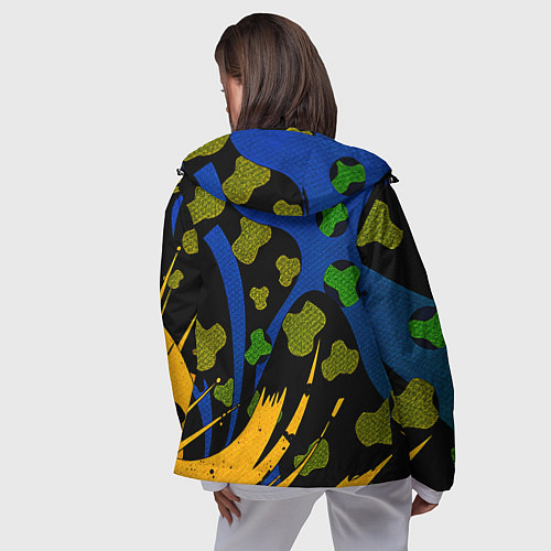 Женская ветровка Абстрактные пятна леопарда / 3D-Черный – фото 4