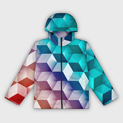 Женская ветровка Объёмные разноцветные градиентные кубы