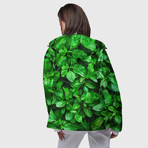 Женская ветровка Базилик зеленый / 3D-Белый – фото 4